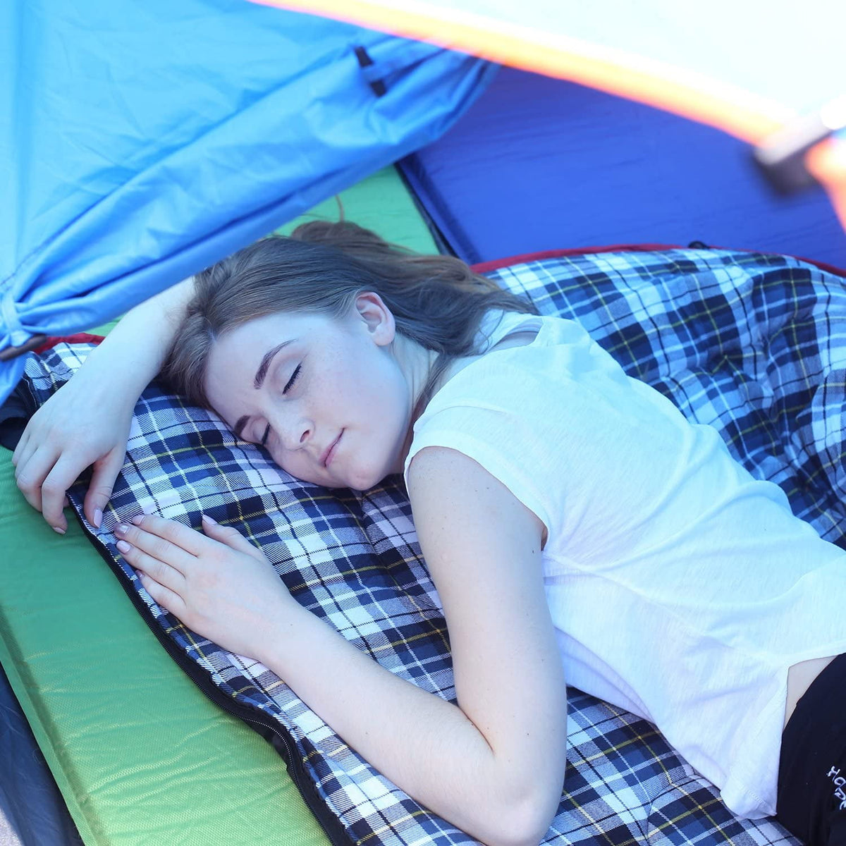 Cotton Flannel Sleeping Bag - 4-Season Cold Weather Camping Bag
