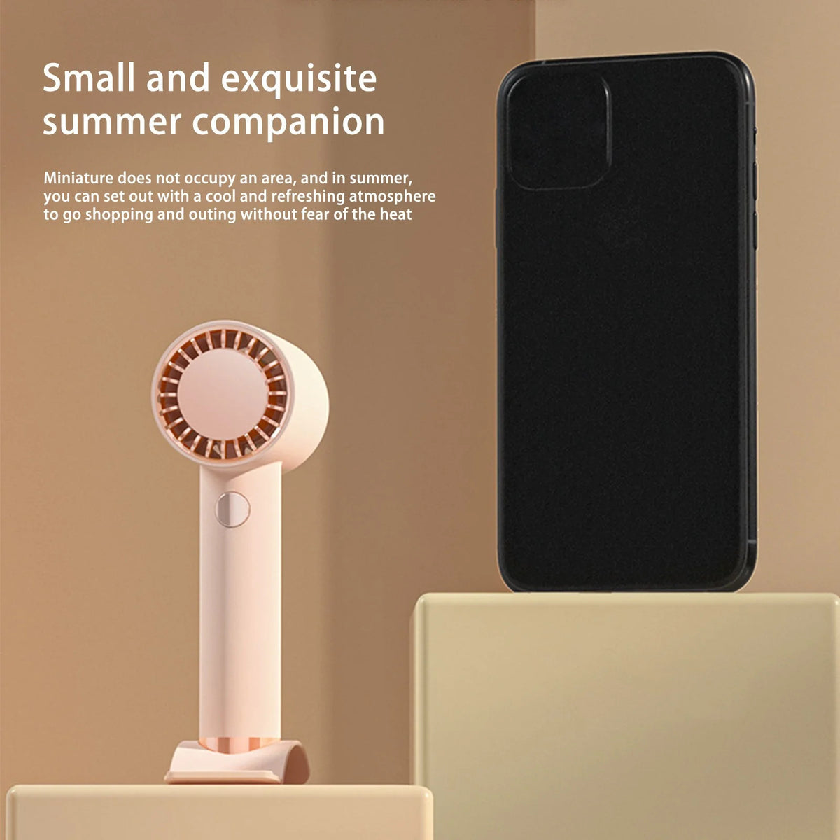 Handheld Fan, Mini Small Portable Turbo Fan, Usb Type-C Rechargeable 3 High Speeds Personal Fans, Max 16 Hours Working Time, Small Hand Fan for Travel, Camping, Office