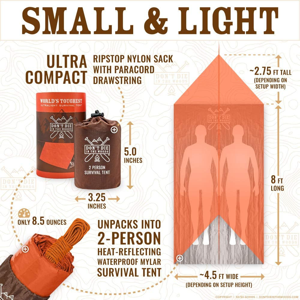 – Emergency Tent with Doors – Hiker Survival Shelter