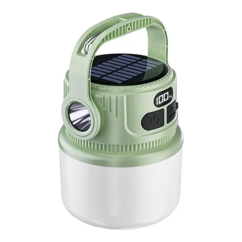 Rechargeable LED Camping Lantern Portable LED Camping Flashlight Solar Rechargeable Waterproof Outdoor Supplies Lightweight Tent