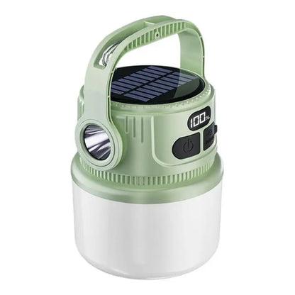 Rechargeable LED Camping Lantern Portable LED Camping Flashlight Solar Rechargeable Waterproof Outdoor Supplies Lightweight Tent