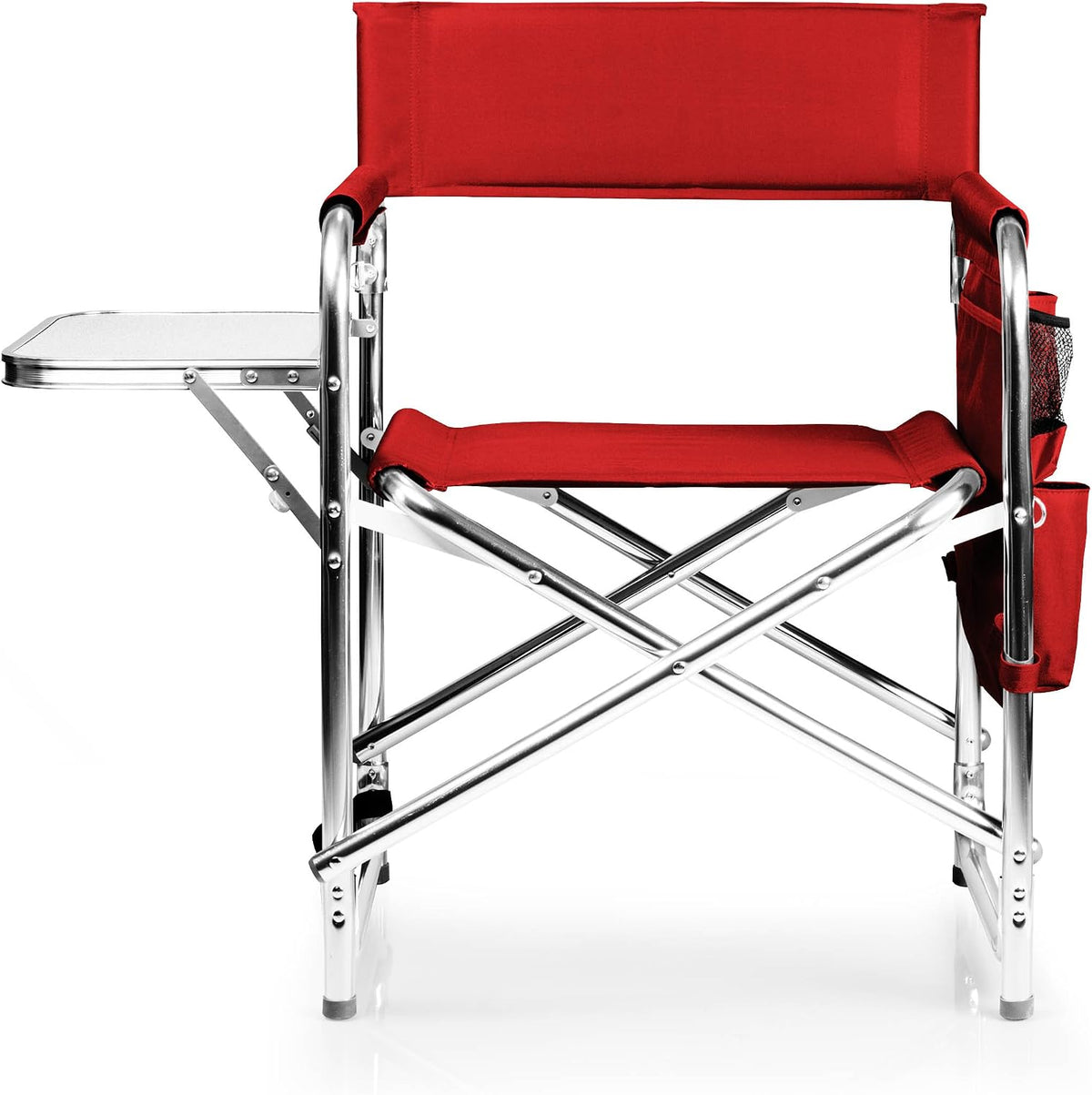 Folding Camp Chair with Side Table - Portable Aluminum Outdoor Seating