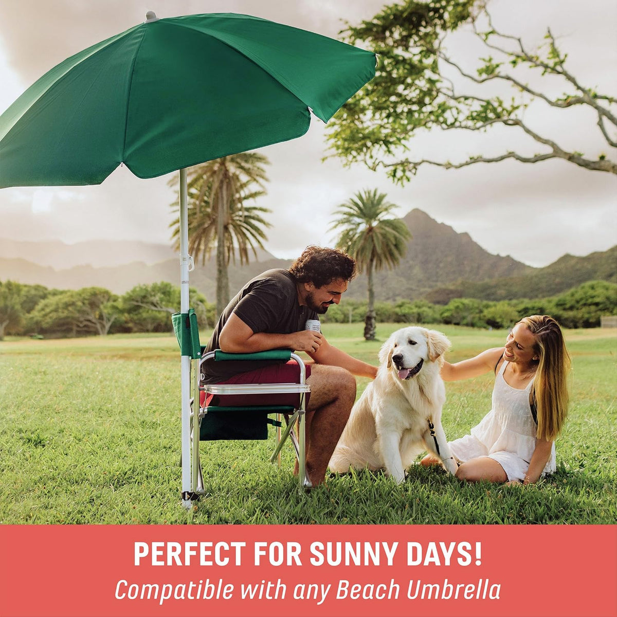 Folding Camp Chair with Side Table - Portable Aluminum Outdoor Seating