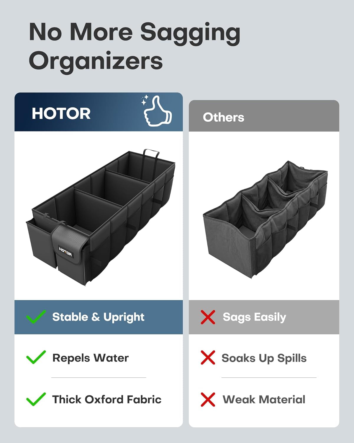 Trunk Organizer, Sturdy Foldable with Cooler for Car, Sudan & SUV | Car Organizers and Storage, Detachable Cooler Bag, for Tools, Camping, 3 Compartments, Black, 31.5” X 12.6” X 10.6”
